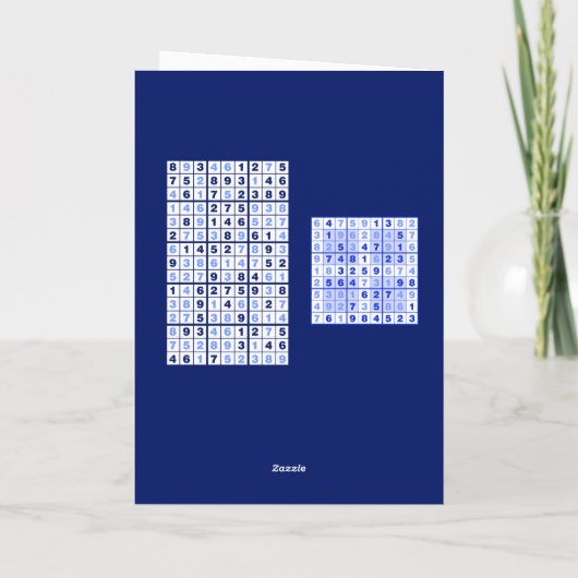 Sudoku Puzzles Birthday Card Kaart (Achterkant)