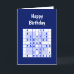 Sudoku Puzzles Birthday Card Kaart<br><div class="desc">Een verjaardagsgroet en twee sudoku puzzels met de oplossing op de rug is een leuk ontwerp voor verjaardagen.</div>