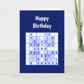 Sudoku Puzzles Birthday Card Kaart (Voorkant)