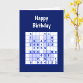 Sudoku Puzzles Birthday Card Kaart (Gele Bloem)