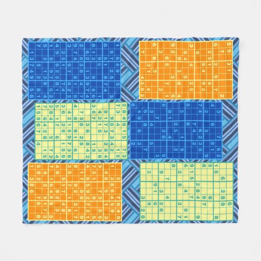 Sudoku Puzzles Fleece Deken (Voorkant (Horizontaal))
