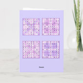 Sudoku Puzzles krijgen een welkomstkaart Kaart (Achterkant)