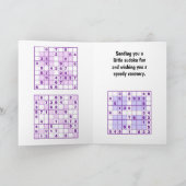 Sudoku Puzzles krijgen een welkomstkaart Kaart (Binnen)
