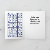 Sudoku Puzzles krijgen een welkomstkaart Kaart (Binnen)