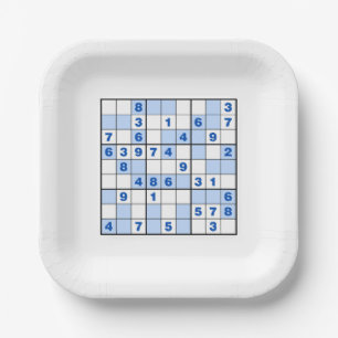 Sudoku Puzzles Papieren Bordje