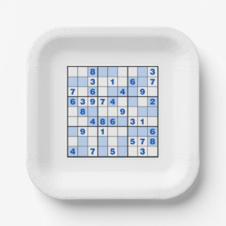 Sudoku Puzzles Papieren Bordje