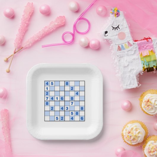 Sudoku Puzzles Papieren Bordje (Feest)