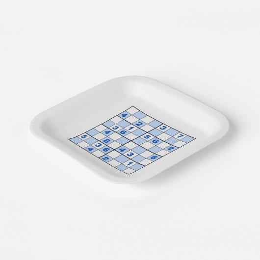 Sudoku Puzzles Papieren Bordje (Gebogen)