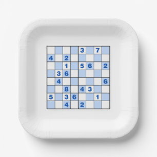 Sudoku Puzzles Papieren Bordje