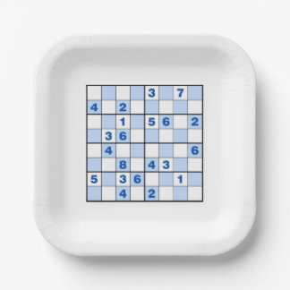 Sudoku Puzzles Papieren Bordje