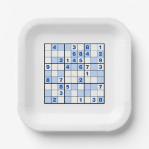 Sudoku Puzzles Papieren Bordje