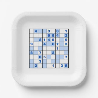 Sudoku Puzzles Papieren Bordje