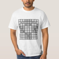 SUDOKU-shirten - kies stijl, kleur