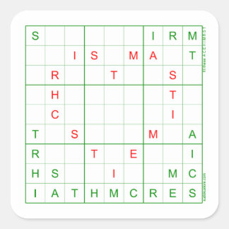 Sudoku Stickers - Kersthart