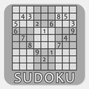 SUDOKU-stickers Vierkante Sticker