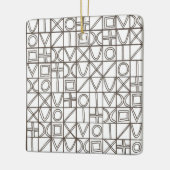 Sudoku twee-zwart en wit modern minimalistisch keramisch ornament (Links)