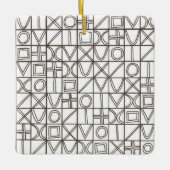 Sudoku twee-zwart en wit modern minimalistisch keramisch ornament (Voorkant)