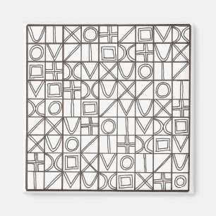 Sudoku twee-zwart en wit modern minimalistisch magneet