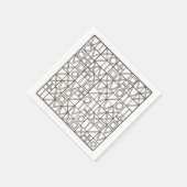 Sudoku twee-zwart en wit modern minimalistisch servet (Hoek)