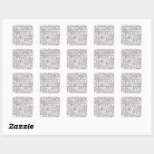 Sudoku Two-Black And White Abstract Art Vierkante Sticker (Vel)