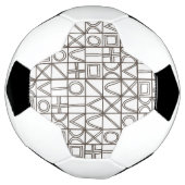 Sudoku Two-Black And White Abstract Art Voetbal (Gedraaid)
