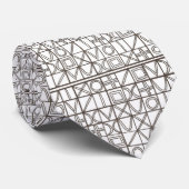 Sudoku Two-Black And White Modern Geometric Stropdas (Opgerold)