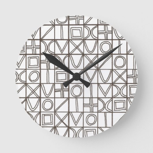 Sudoku Two-Modern Minimalist Geometric Ronde Klok (Voorkant)