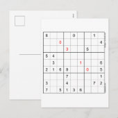 Sudoku Verjaardag Kaart 03-10 (Voorkant / Achterkant)
