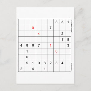 Sudoku Verjaardag Kaart 04-10