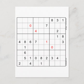 Sudoku Verjaardag Kaart 04-10
