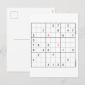 Sudoku Verjaardag Kaart 04-11 (Voorkant / Achterkant)