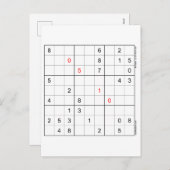 Sudoku Verjaardag Kaart 05-10 (Voorkant / Achterkant)