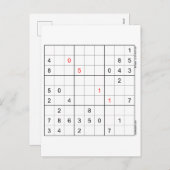 Sudoku Verjaardag Kaart 05-11 (Voorkant / Achterkant)
