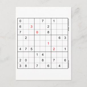 Sudoku Verjaardag Kaart 30-12