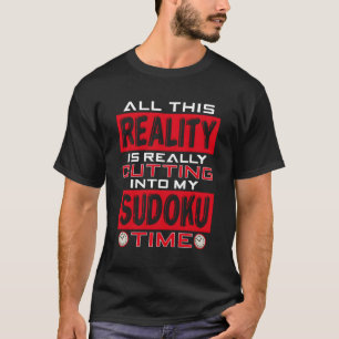 Sudoku voor kruiswoordpuzzel mijn sudoku tijd t-shirt