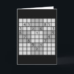 SUDOKU-wenskaart Kaart<br><div class="desc">Met de functie "aanpassen" kunt u de achtergrondkleur van dit item wijzigen (bewerken) en desgewenst uw eigen tekst toevoegen. Bekijk mijn winkel voor meer objecten met dit ontwerp.</div>