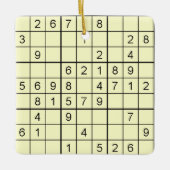 Sudoku Yellow Ornament (Voorkant)