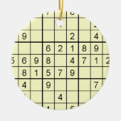Sudoku Yellow Ornament (Voorkant)