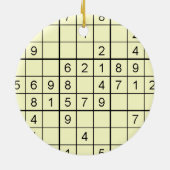 Sudoku Yellow Ornament (Achterkant)