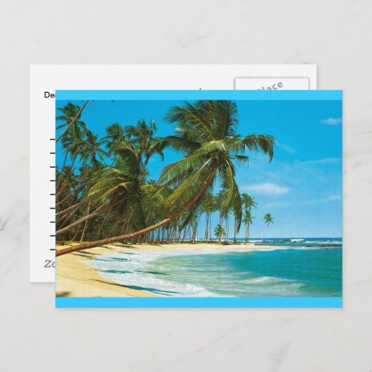 sudsee-strand-mural briefkaart (Voorkant / Achterkant)