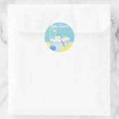 Sudsy Bathtub Blue Baby shower Sticker (Tas)