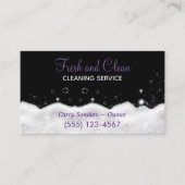 Sudsy Bubbles Design House Cleaning Service Visitekaartje (Voorkant)