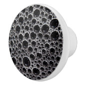 Sudsy zeepbel zwart-wit keramische knop (Rechts)