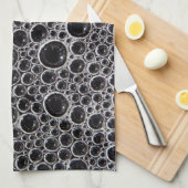 Sudsy zeepbel zwart-wit theedoek (Quarter Fold)