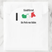 Südtirol – Alto Adige - Italien - Italia Kleber Ovale Sticker (Tas)