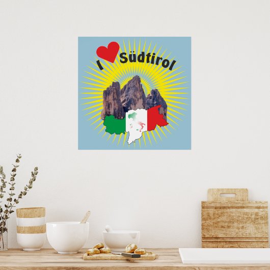 Südtirol - Alto Adige - Italien - Italia Poster (Keuken)