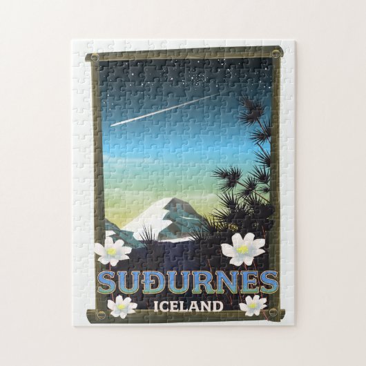 Suðurnes IJsland reisposter Legpuzzel (Verticaal)