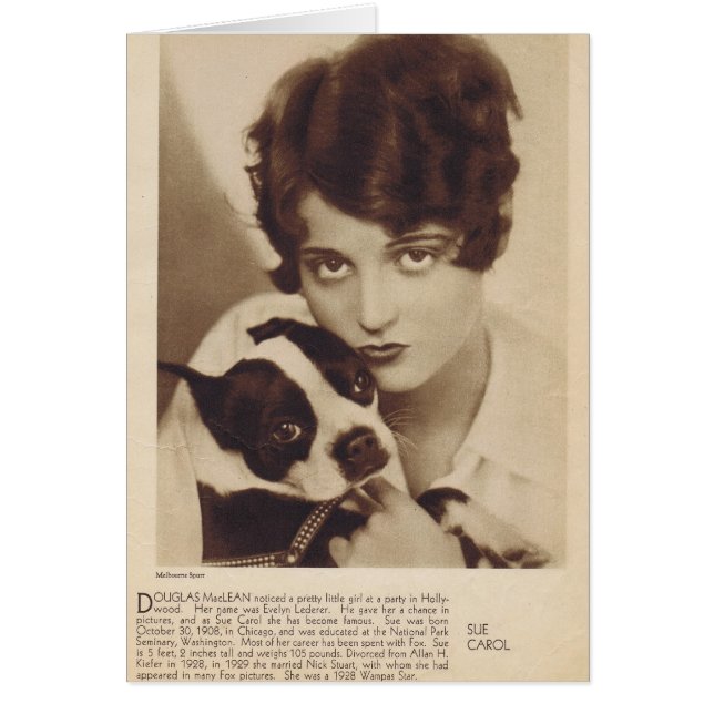 Sue Carol met Boston Terrier (Voorkant)