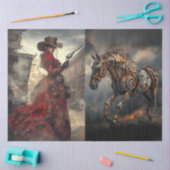 Sue Steampunk & Western Lady Tissuepapier (Craft)