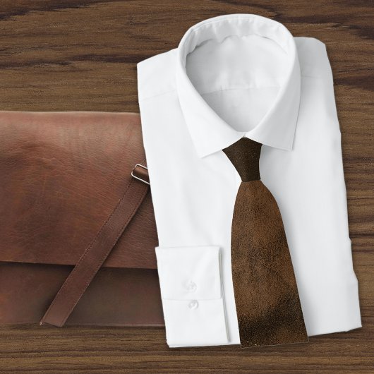 Suede Coat Kijk van leder Stropdas